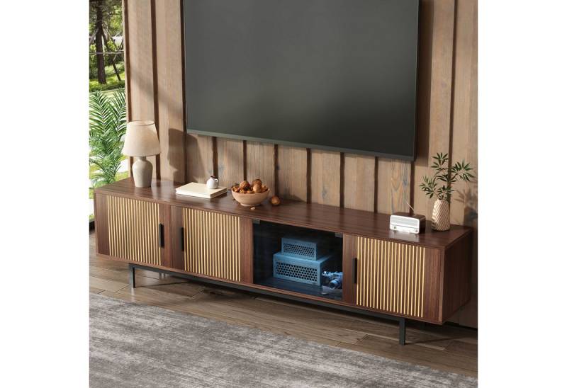 Odikalo TV-Schrank TV-Bank TV-Möbel TV-Ständer Lowboard Sideboard LED-Display Glastür Odikalo TV-Schrank TV-Bank TV-Möbel TV-Ständer Lowboard Sideboard LED-Display Glastür von Odikalo