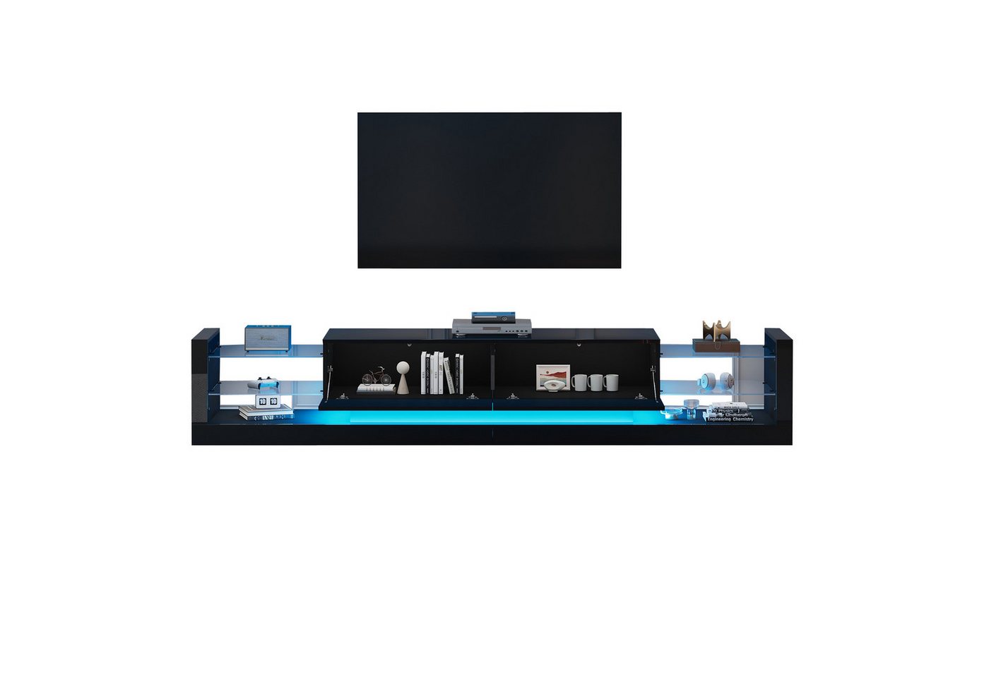 Odikalo TV-Schrank TV-Kommode Hochglanz 181 cm – Für Fernseher bis 80 Zoll Glasfront Odikalo TV-Schrank TV-Kommode Hochglanz 181 cm – Für Fernseher bis 80 Zoll Glasfront von Odikalo