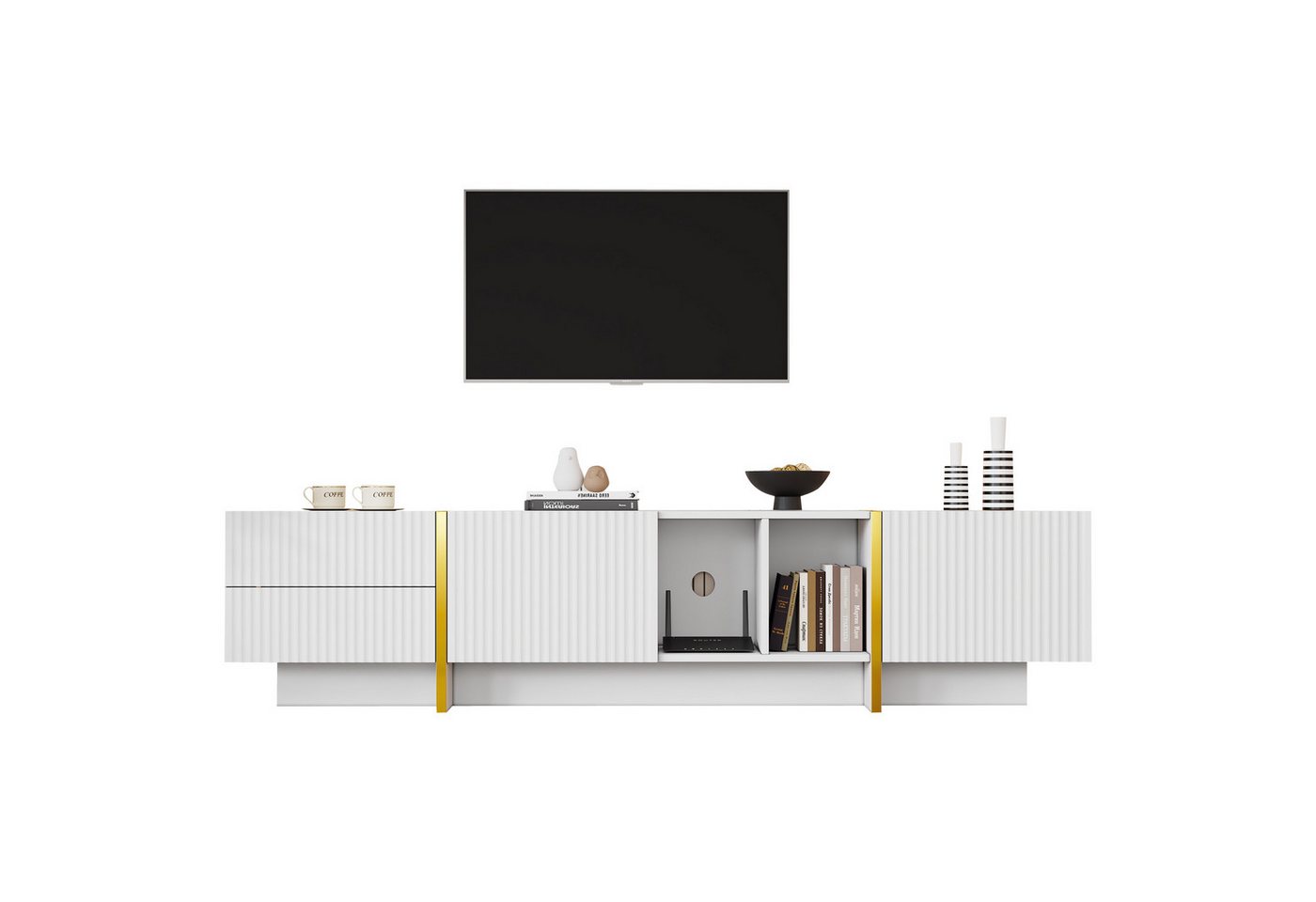 Odikalo TV-Schrank TV-Möbel Aufbewahrungsfunktionen Fernseher 80 Zoll 190*35*45.5cm Odikalo TV-Schrank TV-Möbel Aufbewahrungsfunktionen Fernseher 80 Zoll 190*35*45.5cm von Odikalo