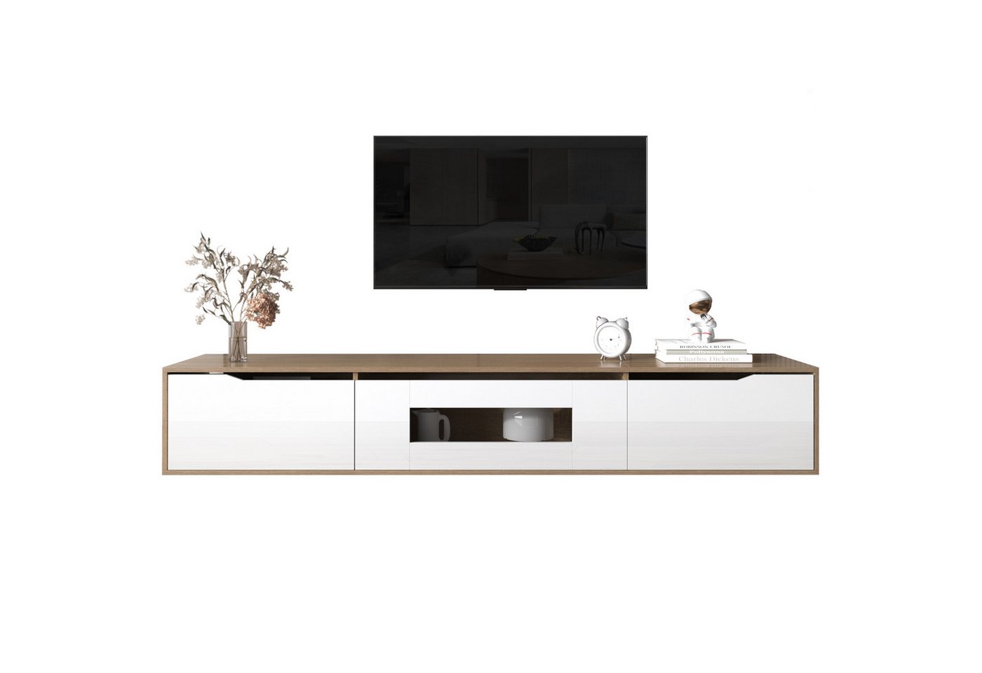 Odikalo TV-Schrank TV-Möbel TV-Board Sideboard Kommode Hochglanz LED 180cm Weiß/Schwarz Odikalo TV-Schrank TV-Möbel TV-Board Sideboard Kommode Hochglanz LED 180cm Weiß/Schwarz von Odikalo