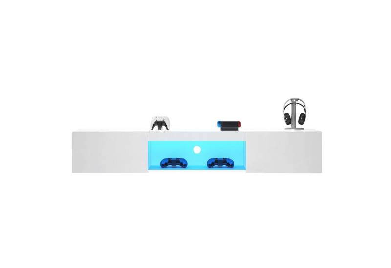 Odikalo TV-Schrank TV-Ständer Hängeschrank Bluetooth Steuerung,Wandmontierter 160*31*22cm von Odikalo