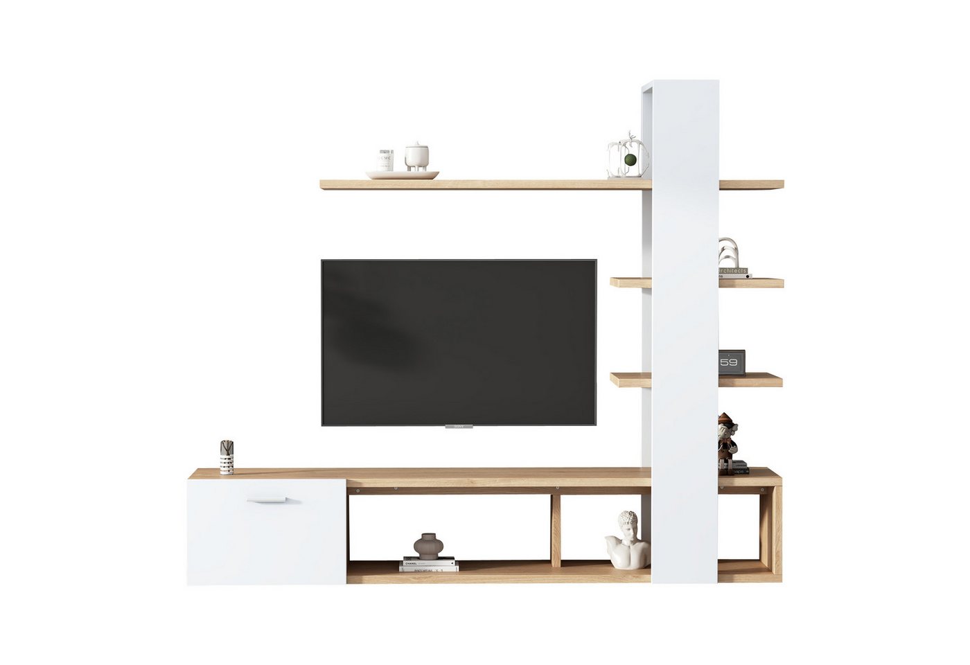 Odikalo TV-Schrank Wandschrank, Wohnzimmermöbel-Set 180x 33,5x151,5cm Fernseher 60 Zoll von Odikalo
