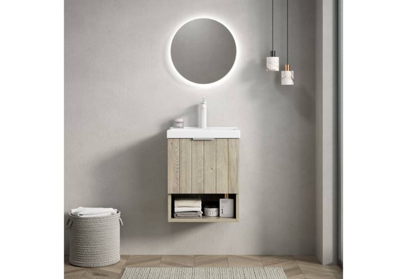 Odikalo Waschtisch Badmöbel Unterschrank Waschbecken Wandhalterung Keramik Cremefarben Odikalo Waschtisch Badmöbel Unterschrank Waschbecken Wandhalterung Keramik Cremefarben von Odikalo