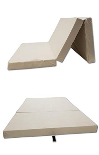 Odolplusz Faltmatratze Klappmatratze Matratze faltbar klappbar Gästematratze Reisematratze (Beige, 120x200x10 cm) von Odolplusz