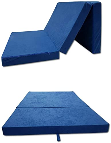 Odolplusz Faltmatratze Klappmatratze Matratze faltbar klappbar Gästematratze Reisematratze 65x180x7cm (Blau) von Odolplusz