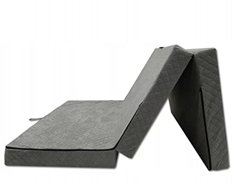 Odolplusz Premium Klappmatratze faltbar klappbar Gästematratze - Made IN EU - 200x120x10cm - als Matratze Gästebett einsetzbar (Grau) von Odolplusz