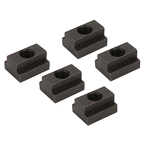 5 Stück M12 T-Nutmutter, Mutter 12 Mm T-Nutenstein Schwarzoxid-Finish M12-Gewinde Passen in T-Nuten in Werkzeugmaschinentischen von Odorkle