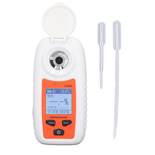 Digitaler Zucker Refraktometer, Brix-Tester ST335A Süße Tester Digitalanzeige Saccharimeter Fruchtzuckermessgerät Hochpräzise Zuckererkennungsmessung Süßestester von Odorkle
