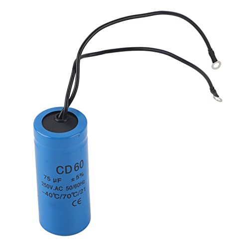 Kondensator Condensatore CD60 75uf 250V AC-Motorstartkondensator Explosionsgeschützt Selbstheilend Geeignet für Kühlschrank Klimaanlage Wasserpumpe Kondensator Condensatore CD60 75uf 250V AC-Motorstartkondensator Explosionsgeschützt Selbstheilend Geeignet für Kühlschrank Klimaanlage Wasserpumpe von Odorkle