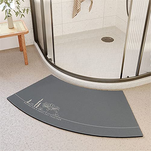 Odot Badezimmerteppich Schnelltrocknend, Badematte Gebogene Rutschhemmend Kieselalgenschlamm Wasserabsorbierenden Duschvorleger für Badezimmer Dusche Toilette (45x100cm,Gänseblümchen) von Odot
