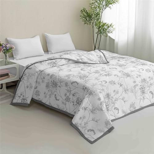 Odot Bettdecke Ohne Bezug Nutzbar 155x220 135x200 220x240, Bettdecke Ohne Bezug Sommer Weich Leicht Sommerbettdecke Steppdecke Tagesdecke, Moderne Klassiker (Pflanze,120x150cm) von Odot