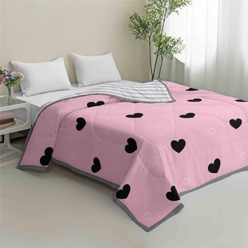 Odot Bettdecke Ohne Bezug Nutzbar 155x220 135x200 220x240, Bettdecke Ohne Bezug Sommer Weich Leicht Sommerbettdecke Steppdecke Tagesdecke, Moderne Klassiker (Rosa,200x230cm) von Odot
