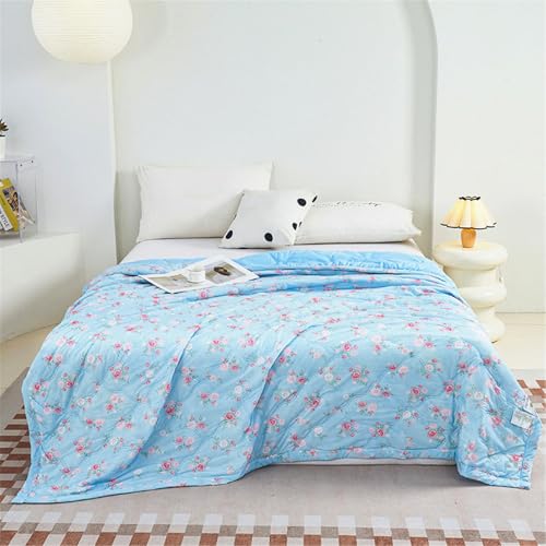 Odot Bettdecke Ohne Bezug Nutzbar Sommer, Bettdecke Ohne Bezug Bunt Weich Leicht Sommerbettdecke Steppdecke Tagesdecke Doppelseitige Kühldecke, Drucke (Rose,100x150cm) von Odot