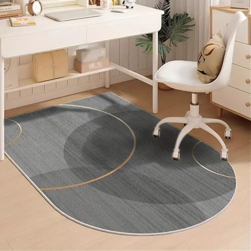 Odot Bodenschutzmatte Bürostuhl, Bürostuhl Unterlage Diverse Größen Schreibtischstuhl Unterlage Kratzfest rutschfest Bodenschutzmatte, für Büro Hartböden (Schlichtes Grau,60x90cm) von Odot