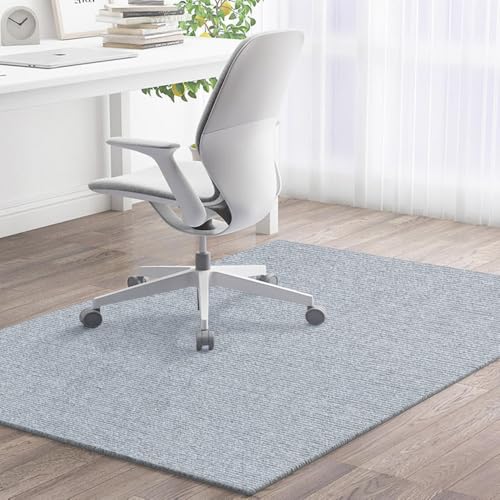 Odot Bodenschutzmatte Bürostuhl, Bürostuhl Unterlage Diverse Größen Schreibtischstuhl Unterlage Kratzfest rutschfest Bodenschutzmatte Gaming Teppich für Büro Hartböden (hellgrau,60x90cm) von Odot