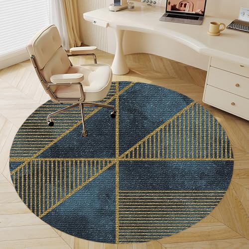 Odot Bodenschutzmatte Bürostuhl, Metalldruck Runde Bürostuhl Unterlage Diverse Größen Schreibtischstuhl Unterlage rutschfest Bodenschutzmatte Gaming Teppich für Hartböden Büro (Symmetrisch,60cm) von Odot