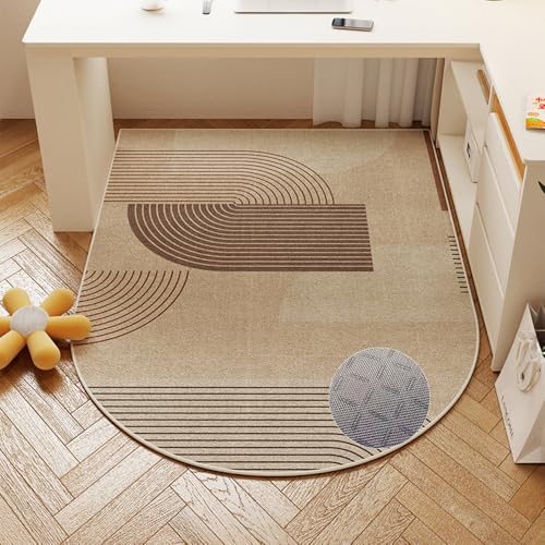 Odot Bodenschutzmatte Bürostuhl, Minimalismus Bürostuhl Unterlage Diverse Größen Schreibtischstuhl Unterlage Silikon rutschfest Bodenschutzmatte Gaming Teppich (Braun,80x120cm) von Odot
