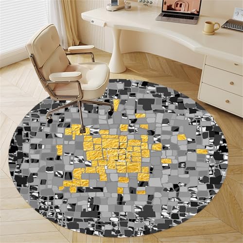 Odot Bodenschutzmatte Bürostuhl, Runde Bürostuhl Unterlage Diverse Größen Schreibtischstuhl Unterlage rutschfest Bodenschutzmatte Gaming Teppich für Hartböden Büro (Schwarz glasierte Fliese,100cm) Odot Bodenschutzmatte Bürostuhl, Runde Bürostuhl Unterlage Diverse Größen Schreibtischstuhl Unterlage rutschfest Bodenschutzmatte Gaming Teppich für Hartböden Büro (Schwarz glasierte Fliese,100cm) von Odot
