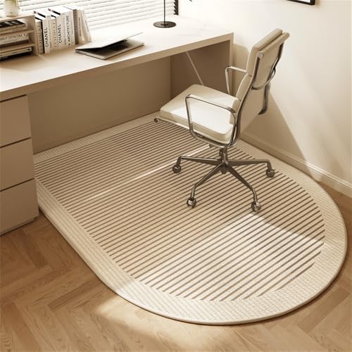 Odot Bodenschutzmatte Bürostuhl, Samt Bürostuhl Unterlage Diverse Größen Schreibtischstuhl Unterlage rutschfest Bodenschutzmatte Modern Gaming Teppich für Hartböden (Einfache Linien,50x80cm) von Odot