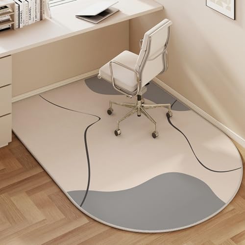 Odot Bodenschutzmatte Bürostuhl Modern Bürostuhl Unterlage Diverse Größen Schreibtischstuhl Unterlage rutschfest Bodenschutzmatte Gaming Teppich für Hartböden Büro (Grau,90x150cm) von Odot