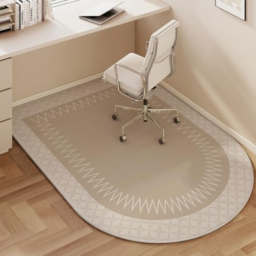 Odot Bodenschutzmatte Bürostuhl Modern Bürostuhl Unterlage Diverse Größen Schreibtischstuhl Unterlage rutschfest Bodenschutzmatte Gaming Teppich für Hartböden Büro (Khaki,90x120cm) von Odot