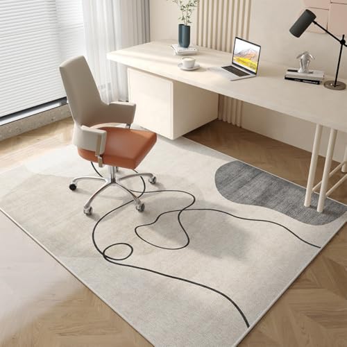 Odot Bodenschutzmatte Bürostuhl Teppich, Schreibtischstuhl Unterlage Kratzfest rutschfest Bodenschutzmatte Gaming Teppich für Schlafzimmer Büro (Abstrakt,80 * 160cm) von Odot