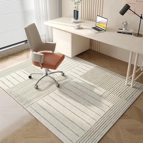 Odot Bodenschutzmatte Bürostuhl Teppich, Schreibtischstuhl Unterlage Kratzfest rutschfest Bodenschutzmatte Gaming Teppich für Schlafzimmer Büro (Linien,120 * 200cm) von Odot