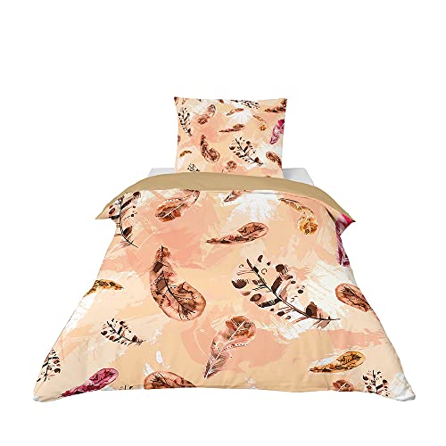 Odot Cot Bed Duvet Cover Set, Childs Toddler Bedding Quilt Covers Set for Kids Boys Girls, Microfibre Single Bed Duvetcover with Pillowcase Kids Bedding (Modefedern 7,140x200cm) von Odot
