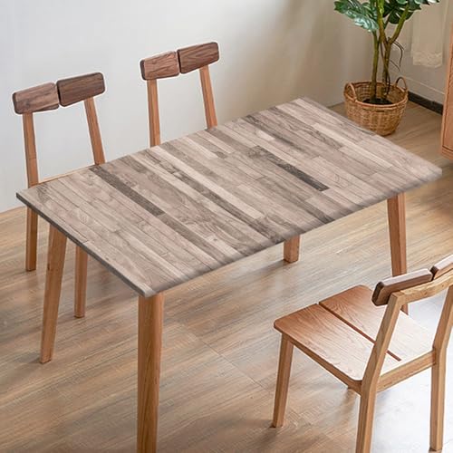 Odot Elastische Tischdecke, 3D-Holzmaserung Tischtuch mit Elastischer Kante, Rechteckige Tischdecke für Outdoor Klapptisch Terrasse Picknick Camping Esszimmer Küche (Holzbrett F,140x80cm) von Odot