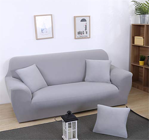 Odot Elastischer Sofabezug, Antirutsch Stretch Couchbezug Sesselbezug Weich Stretchhusse Stoff Möbelschutz Sofa (2 Sitze: 140-180cm,grau) von Odot