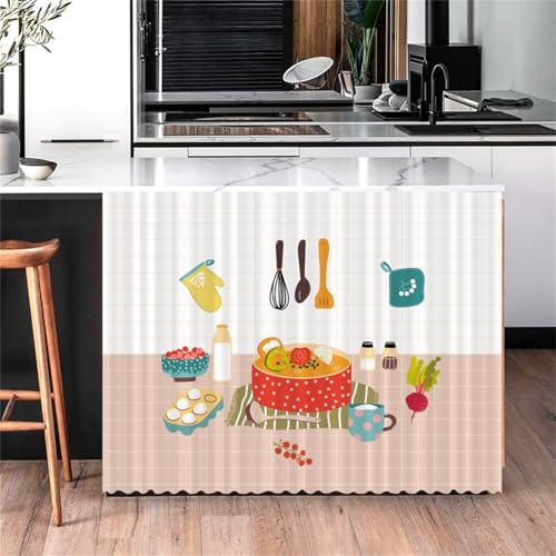 Odot Elegante Küche Schrank Vorhang mit Klettband Küche, Schrankvorhänge Staubdichter Schrank Vorhang Selbstklebend Privatsphäre Schrankgardine für Kleiderschrank Badezimmer (Rosa,80x140cm) von Odot