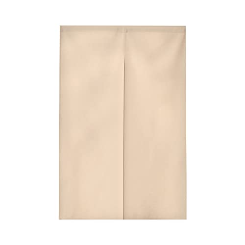 Odot Japanischer Noren Lang Vorhang Türvorhang, Einfarbig Gardinen Tür Vorhang Tapisseri Leinen Stoff kurz Vorhänge Restaurant Küche Türvorhänge Schattierung Hälfte Vorhang (70x120cm,Beige) von Odot