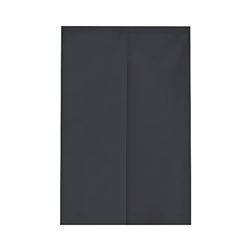 Odot Japanischer Noren Lang Vorhang Türvorhang, Einfarbig Gardinen Tür Vorhang Tapisseri Leinen Stoff kurz Vorhänge Restaurant Küche Türvorhänge Schattierung Hälfte Vorhang (85x120cm,Schwarz) von Odot