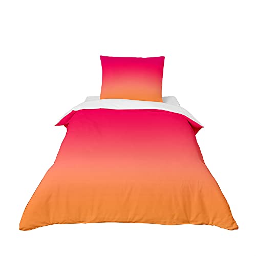 Odot Kinderbettwäsche für Jungen und Mädchen, Farbverlauf Kleinkinder Baby Bettwäsche-Set, Bettbezug & Kopfkissenbezug, Babybett Kinder Babybettwäsche Set (Muster 4,150x200cm) von Odot