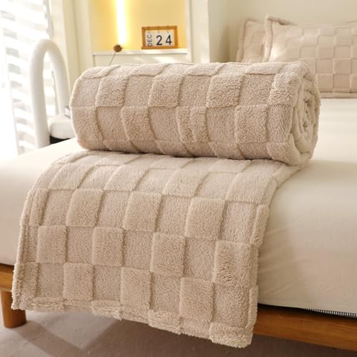 Odot Kuscheldecke Flauschig Kinder, 5 Tog Flauschige Decke Sommer Winterdecke Warme Couchdecke Überwurf als Tagesdecke Sofadecke Bett oder Sofaüberwurf Blanket (MB Khaki,100 * 120cm) von Odot
