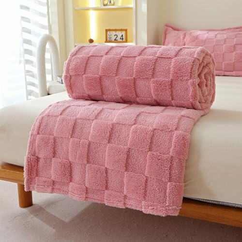 Odot Kuscheldecke Flauschig Kinder, 5 Tog Flauschige Decke Sommer Winterdecke Warme Couchdecke Überwurf als Tagesdecke Sofadecke Bett oder Sofaüberwurf Blanket (MB Pink,100 * 120cm) von Odot