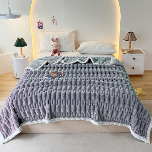 Odot Kuscheldecke Flauschig Kinder, 6 Tog Flauschige Decke Sommer Winterdecke Warme Couchdecke Überwurf als Tagesdecke Sofadecke Bett oder Sofaüberwurf Blanket (Blau,100x120cm) von Odot