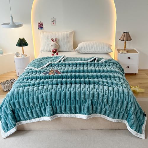 Odot Kuscheldecke Flauschig Kinder, 6 Tog Flauschige Decke Sommer Winterdecke Warme Couchdecke Überwurf als Tagesdecke Sofadecke Bett oder Sofaüberwurf Blanket (Türkis,100x150cm) von Odot
