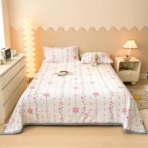 Odot Kuscheldecke Flauschig Kinder, 7 Tog Flauschige Decke Sommer Winterdecke Warme Couchdecke Überwurf als Tagesdecke Sofadecke Bett oder Sofaüberwurf Blanket (Rosa Rose,200 * 230cm) von Odot