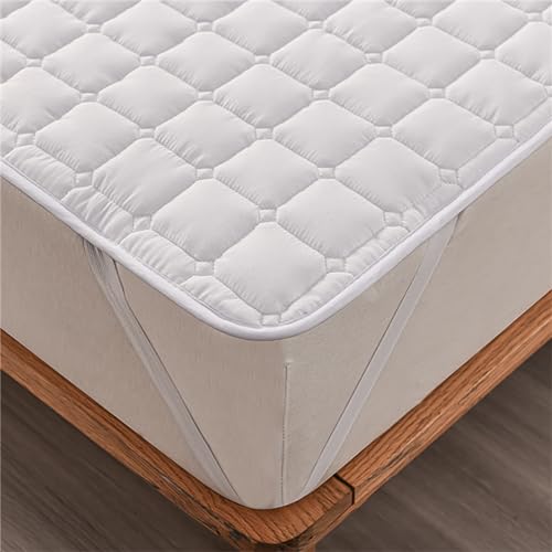 Odot Matratzenschoner Gesteppt, Solide Farbe Matratzenschutzbezüge Matratzenauflage Weiche Matratzen Topper Matratzentopper Matratzenbezug für Matratzen & Boxspringbett (120x200cm,Weiß) von Odot