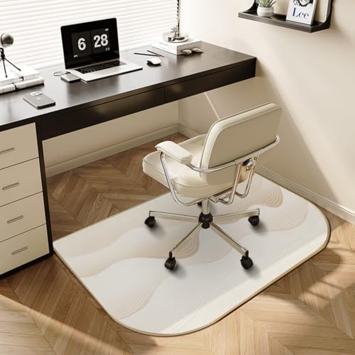 Odot Quadratische Bodenschutzmatte Bürostuhl Bürostuhl Unterlage Diverse Größen Schreibtischstuhl Unterlage rutschfest Bodenschutzmatte Gaming Teppich für Hartböden, Büro (Khaki,100x120cm) von Odot