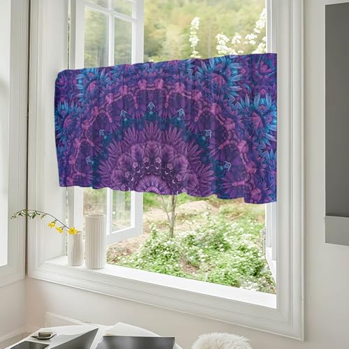 Odot Scheibengardinen Modern Kurz Küche,Kurzvorhang Bistrogardine Küche Blickdicht Landhausstil 1 Stück Mandala Stil Kurzstores Gardinen mit Stangendurchzug für Fenster (Dunkelviolett,W 120 H 45cm) Odot Scheibengardinen Modern Kurz Küche,Kurzvorhang Bistrogardine Küche Blickdicht Landhausstil 1 Stück Mandala Stil Kurzstores Gardinen mit Stangendurchzug für Fenster (Dunkelviolett,W 120 H 45cm) von Odot