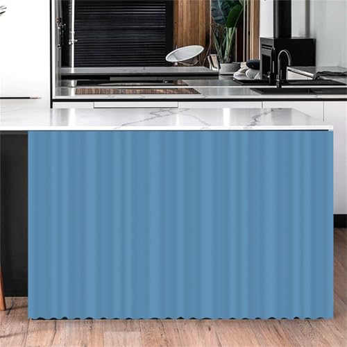 Odot Schrank Vorhang mit Klettband Küche, Solide Farbe Schrankvorhänge Küche Staubdichter Schrank Vorhang Selbstklebend Privatsphäre Schrankgardine für Kleiderschrank (Hellblau,100x70cm) von Odot