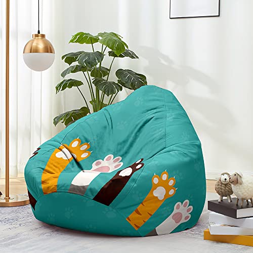Odot Sitzsack ohne Füllung für Kinder, Karikatur Gemütlicher Sitzsack Sofa Kuscheltier Aufbewahrung Sitzsack Bezug Mädchen Klein Beanbag Chair Sitzsäcke Sitzsackbezug (70x80cm,170) von Odot