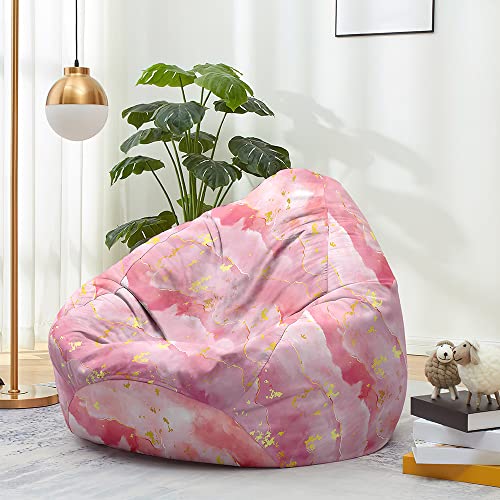 Odot Sitzsack ohne Füllung für Kinder, Tie-Dye Gemütlicher Sitzsack Sofa Kuscheltier Aufbewahrung Sitzsack Bezug Mädchen Klein Beanbag Chair Sitzsäcke Sitzsackbezug (100x120cm,rosa Himmel) von Odot