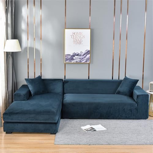 Odot Sofa Überzug,Weich Silberfuchssamt Sofabezug Ecksofa,Couch Überzug für 1/2/3/4 Sitzer,Modern Sofa Überzug,rutschfest Elastische Sofabezug L Form Sofaschoner für Schmücken (Marineblau,3 Sitzer) Odot Sofa Überzug,Weich Silberfuchssamt Sofabezug Ecksofa,Couch Überzug für 1/2/3/4 Sitzer,Modern Sofa Überzug,rutschfest Elastische Sofabezug L Form Sofaschoner für Schmücken (Marineblau,3 Sitzer) von Odot