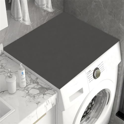 Odot Waschmaschinenauflage rutschfest Einfarbig Waschmaschine Abdeckung Universal Saugfähig Schnelltrocknend Waschmaschinen Auflage Waschmaschinenabdeckung (50x60cm,Schwarz) von Odot