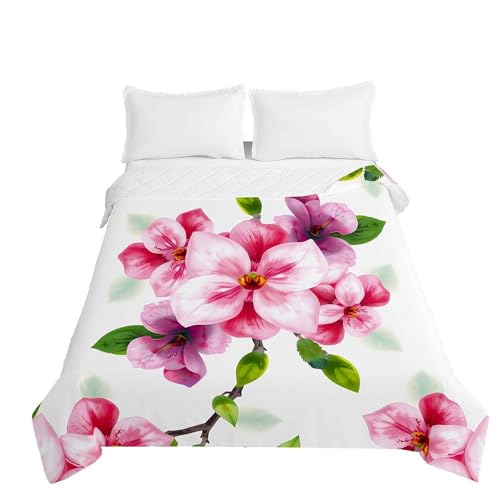 Odot Tagesdecke Bettüberwurf Gesteppte Überwurfdecke,Steppdecke Doppelbett Quilt Leichte Mikrofaser, Moderne Bedspread mit Blumenmuster (Blumen 8,230x260cm) von Odot