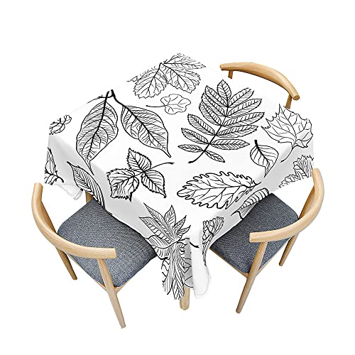 Odot Tischdecke Quadratisch Wasserdicht Polyester, Pflegeleicht Fleckschutz Abwaschbar 3D-Ahornblattdruck Rechteckig Tischdecke für Garten Küche Dekoration (60x60cm,Herbst 4) von Odot