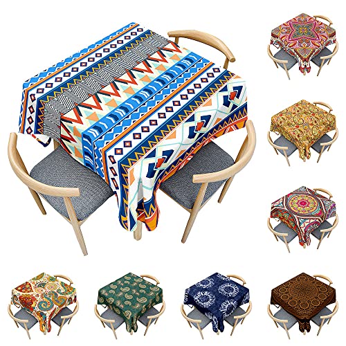 Odot Tischdecke Quadratisch Wasserdicht Polyester, Pflegeleicht Fleckschutz Abwaschbar Böhmisches Mandala Rechteckig Tischdecke für Home Küche Couchtisch Dekoration (Böhmische Geometrie,180x180cm) Odot Tischdecke Quadratisch Wasserdicht Polyester, Pflegeleicht Fleckschutz Abwaschbar Böhmisches Mandala Rechteckig Tischdecke für Home Küche Couchtisch Dekoration (Böhmische Geometrie,180x180cm) von Odot